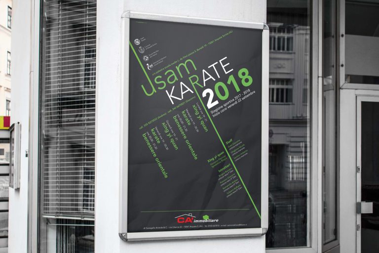 Locandina promozionale di inizio corsi per Usam karate di Arquata Scrivia del 2018